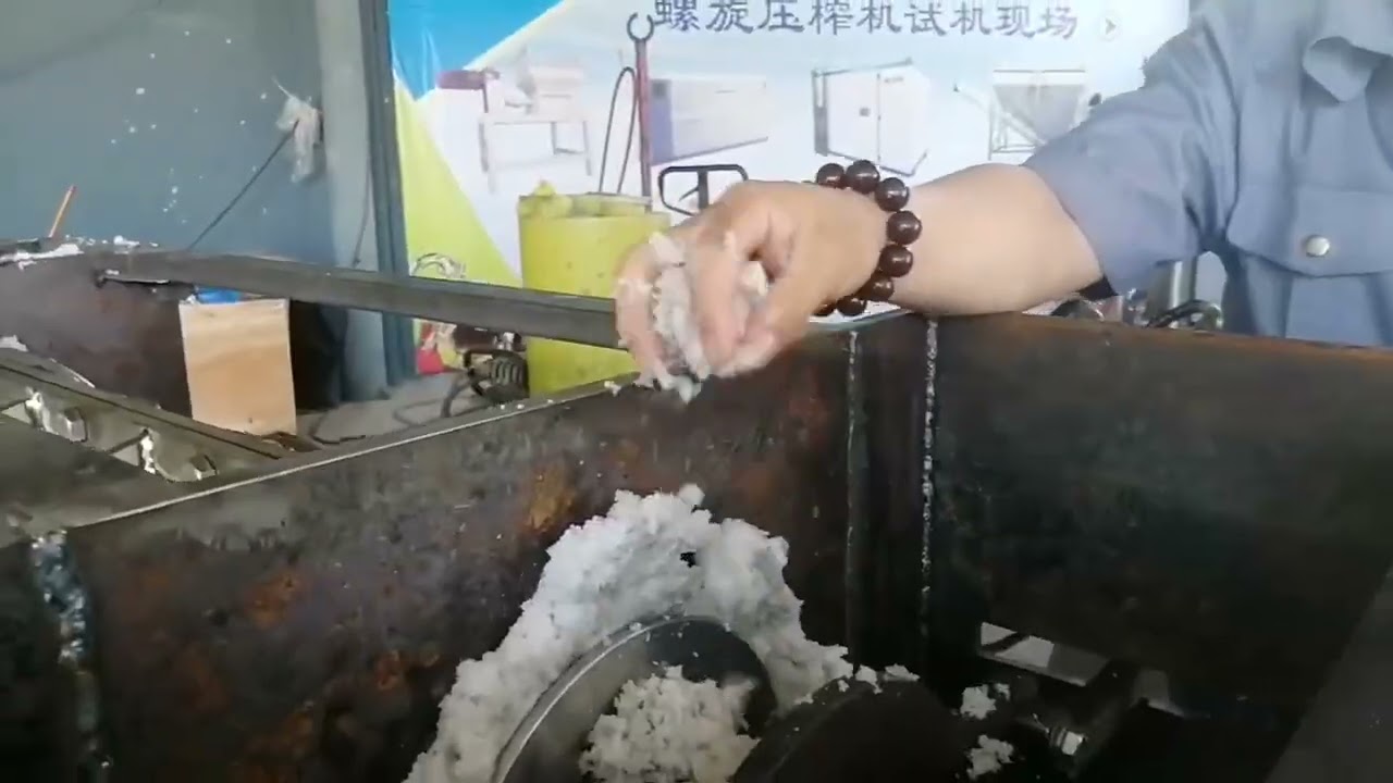 Dewatering machine, Screw press  Mechanics  pressofiner   Vegetable and fruit