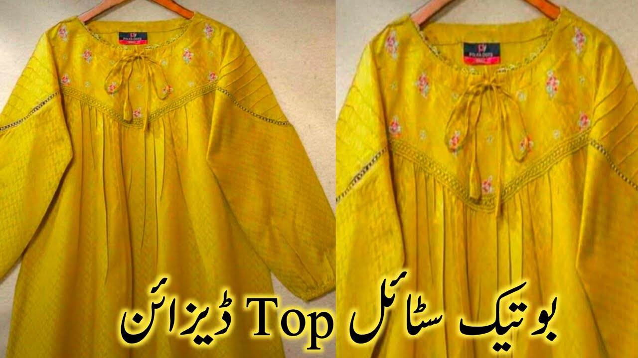 😍Boutique style kurti top design cutting and stitching