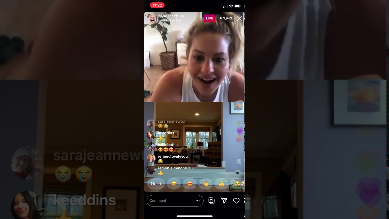 Kira Stokes with Candace Cameron Bure IG Live 2020