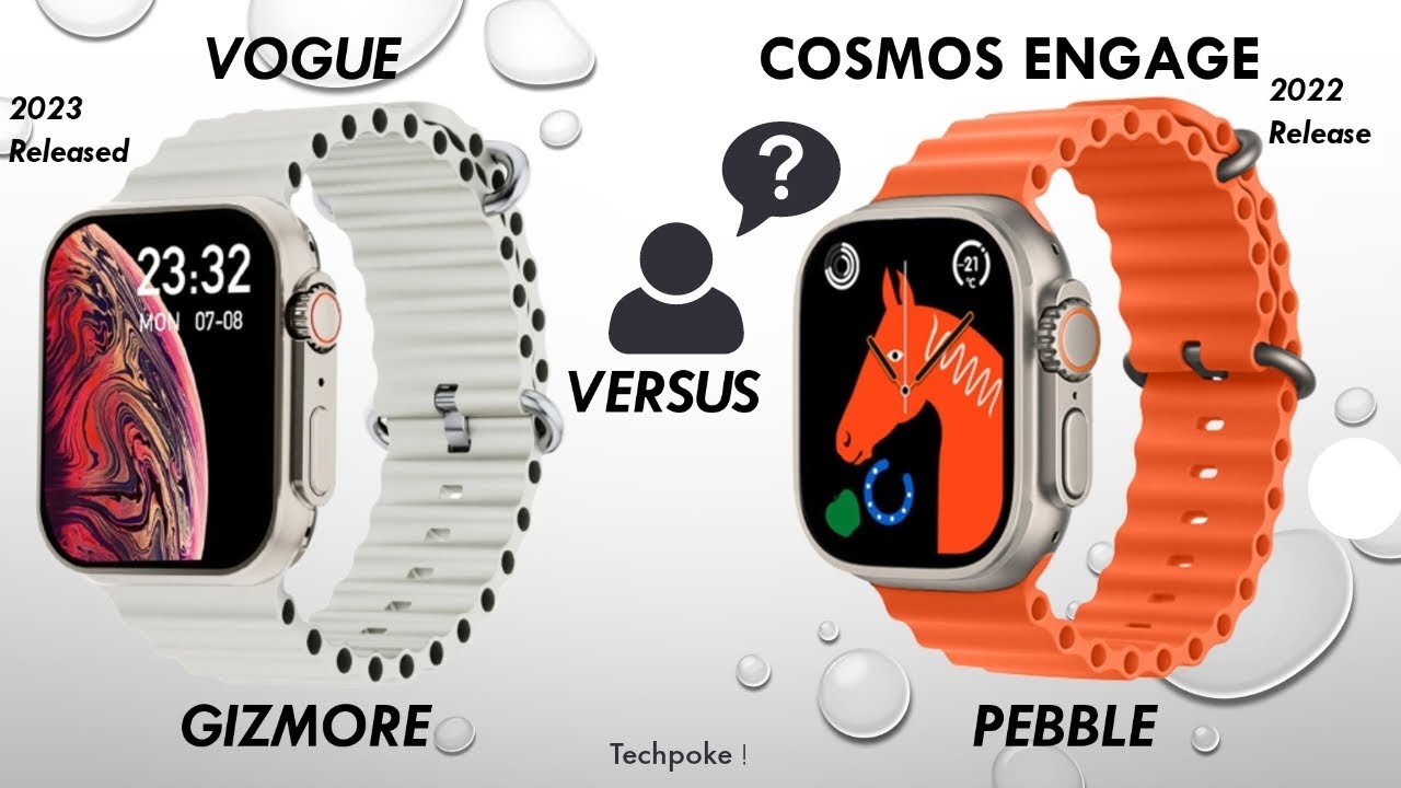 Gizmore VOGUE vs Pebble cosmos engage &bull; Apple watch looks comparison #techpoke
