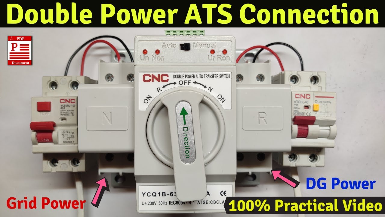 Auto Change Over Switch (ATS) Proper Connection in Hindi |ATS panel wiring @Tech_Gaurav