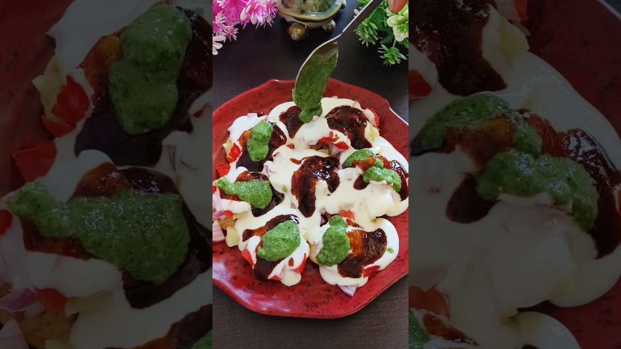 Dahi Papadi Chaat #trending #youtubeshorts #viralshort #easyrecipe #chaat #snacks #song #dahichat