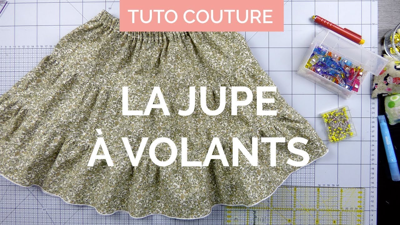 Comment coudre une jupe à volants accolés - Tuto couture facile
