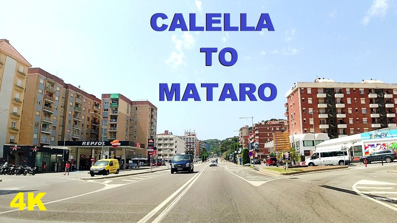 Driving from Calella to Mataro - N-2 Coast Road Barcelona 2023 Spain 4K