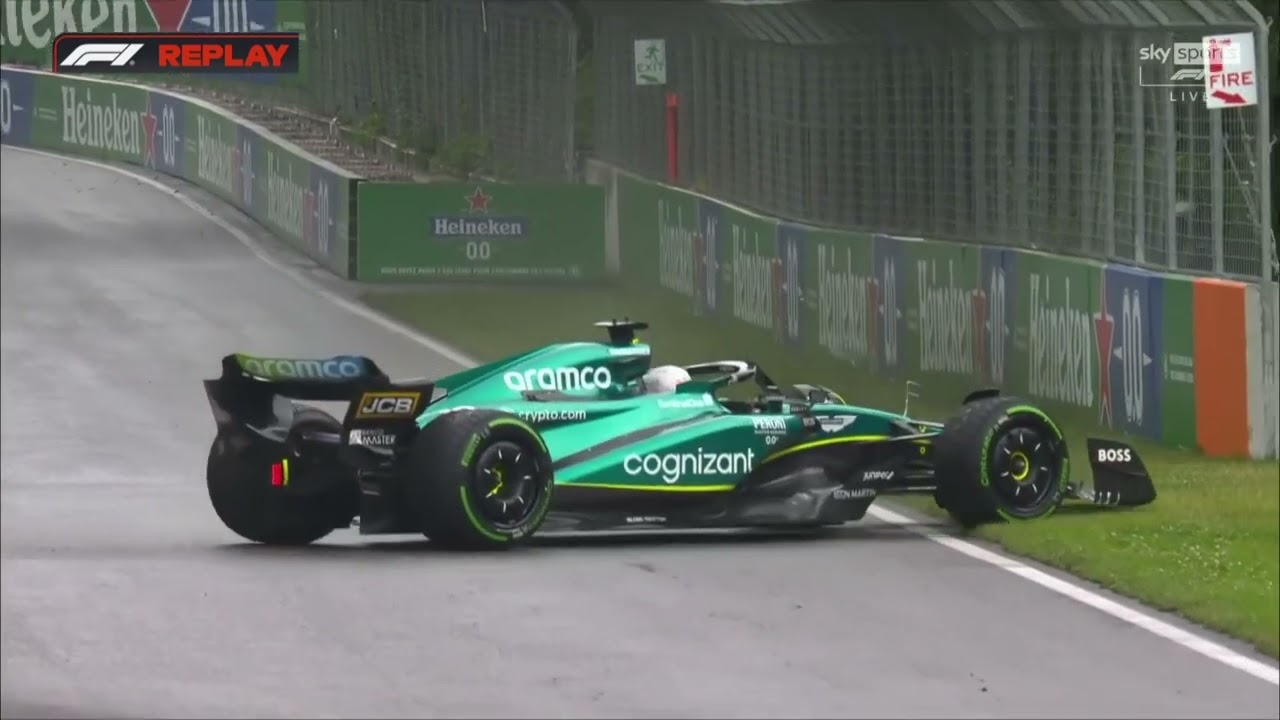 Lance Stroll has a massive spin in qualifying | 2023 Canadian Grand Prix