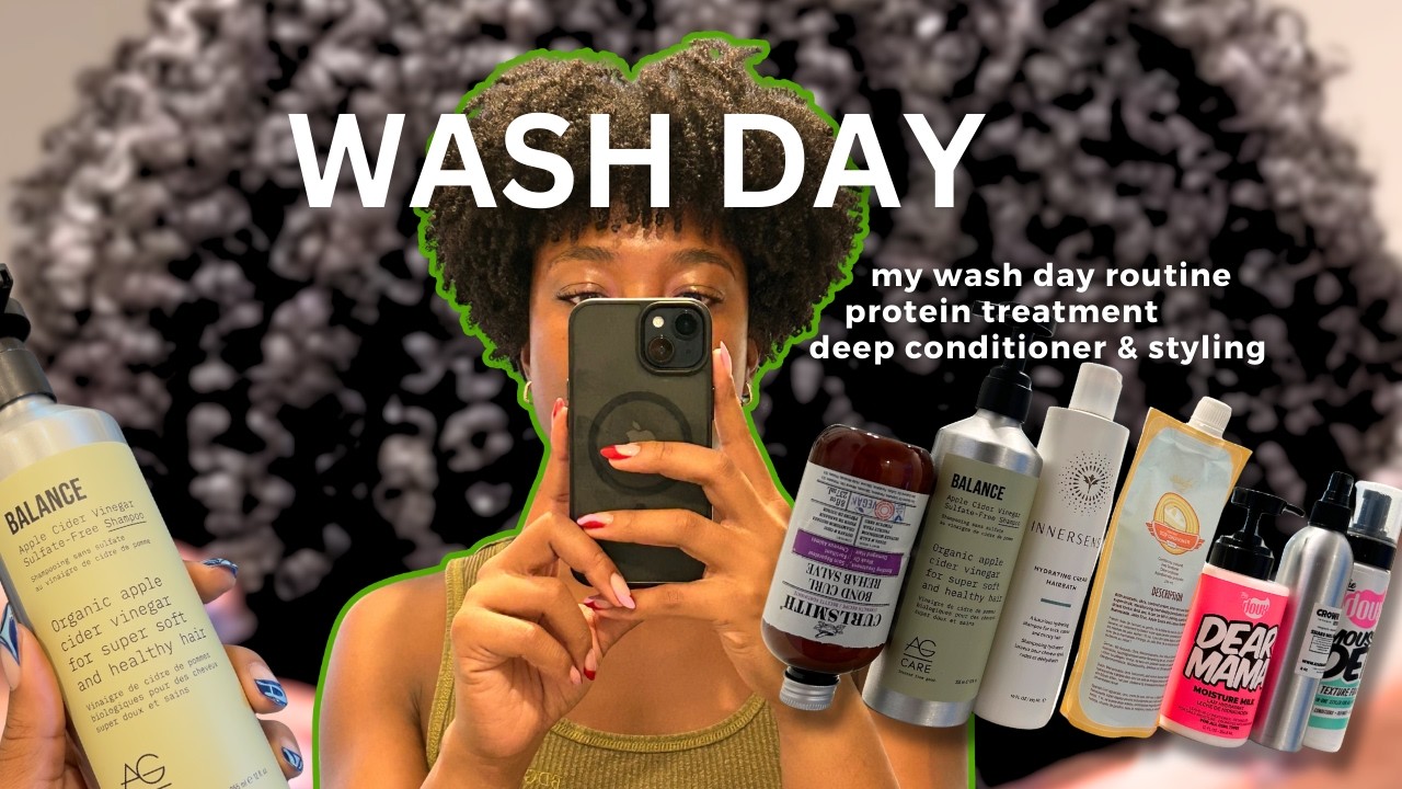 My 7 Product Wash Day Line Up | Protein Treatment for the Curls | Natural Hair Wash and Go