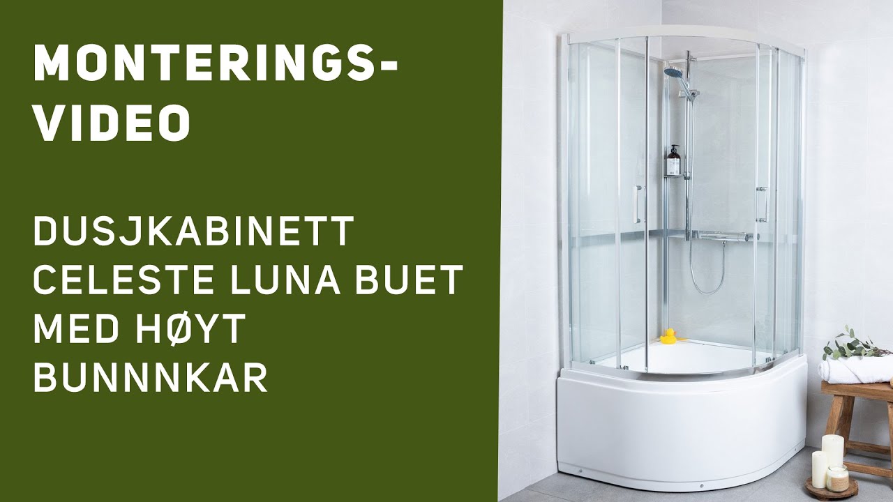 Monteringsveiledning | Celeste Luna Buet (Høyt bunnkar) dusjkabinett