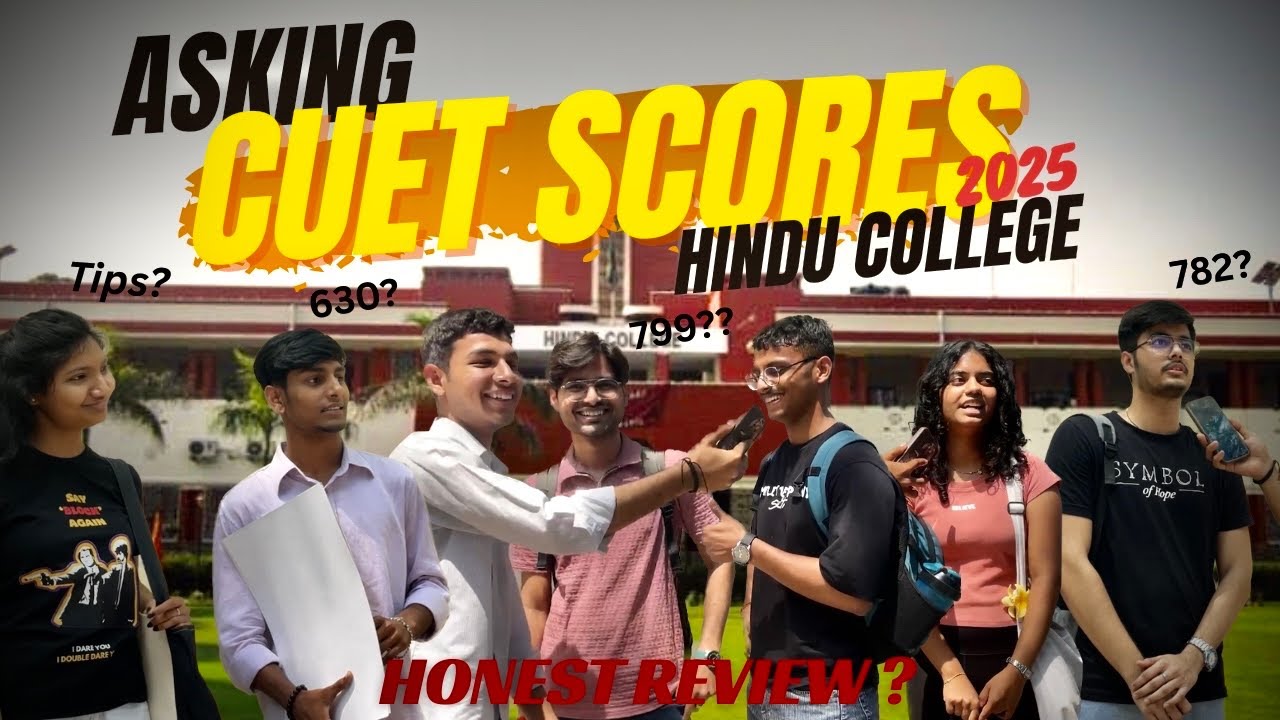ASKING *CUET SCORES* in HINDU COLLEGE 🔥 📚| Delhi University