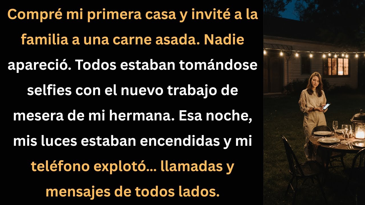 Compré mi primera casa… y me dejaron sola en mi propia carne asada.