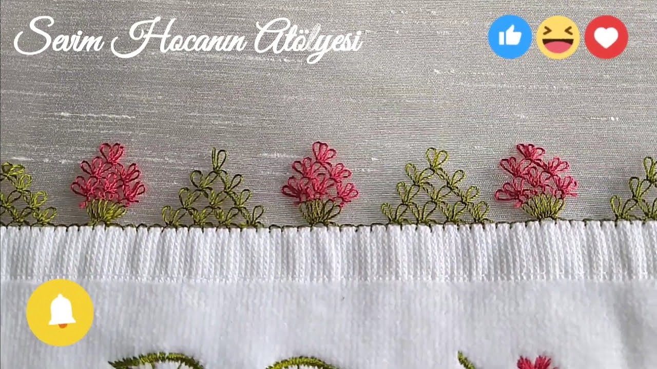142.Model  Pırpır Tekniği ile Kaya ve Çiçek Yapımı 👍 Çok güzel havlu modeli 🥰