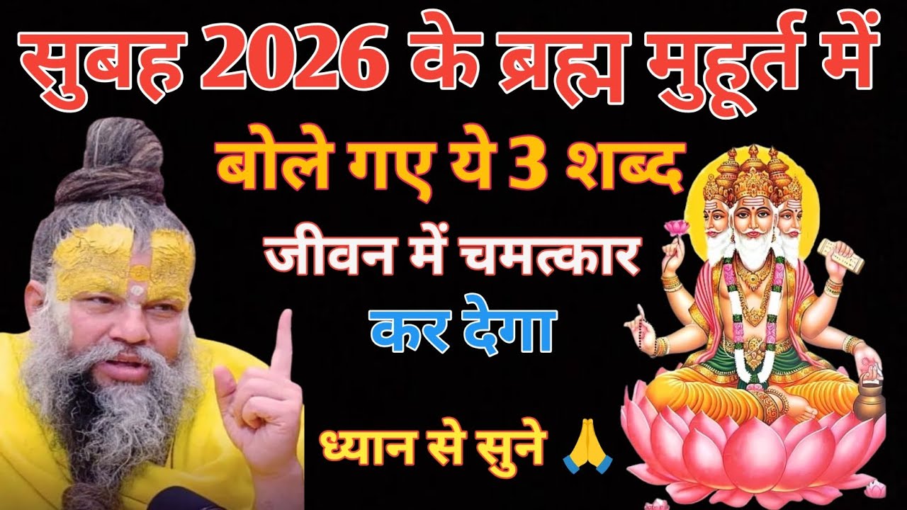 सुबह 2026 के ब्रह्म मुहूर्त में बोले गए ये 3 शब्द जीवन में चमत्कार कर देगा 🙏 ||