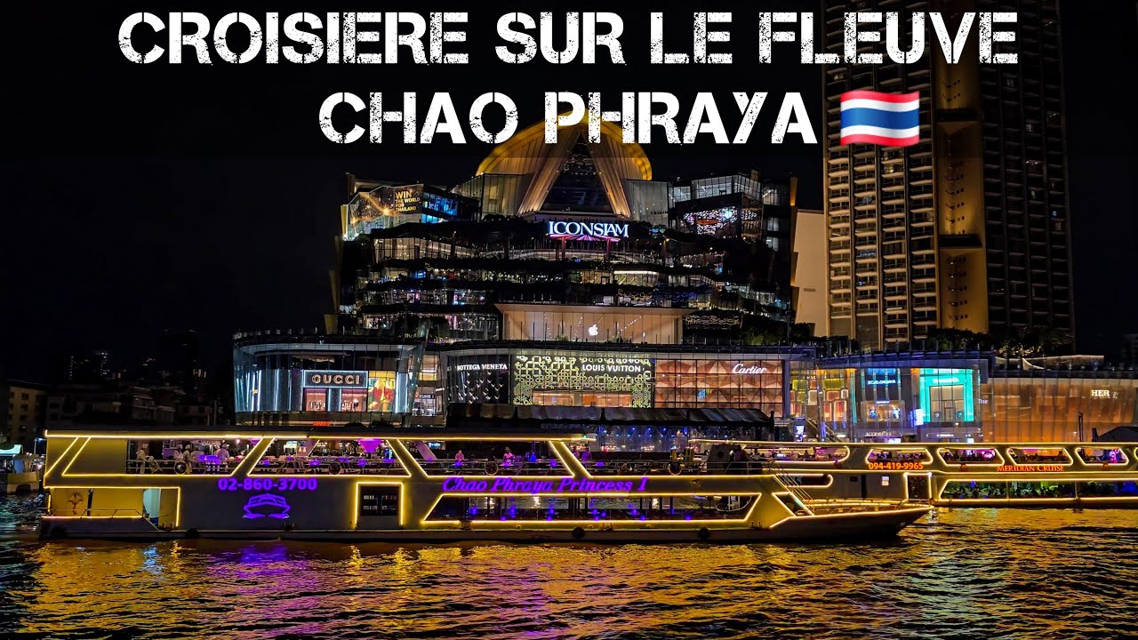D&icirc;ner-croisi&egrave;re sur le fleuve Chao Phraya &agrave; Bangkok en Tha&iuml;lande
