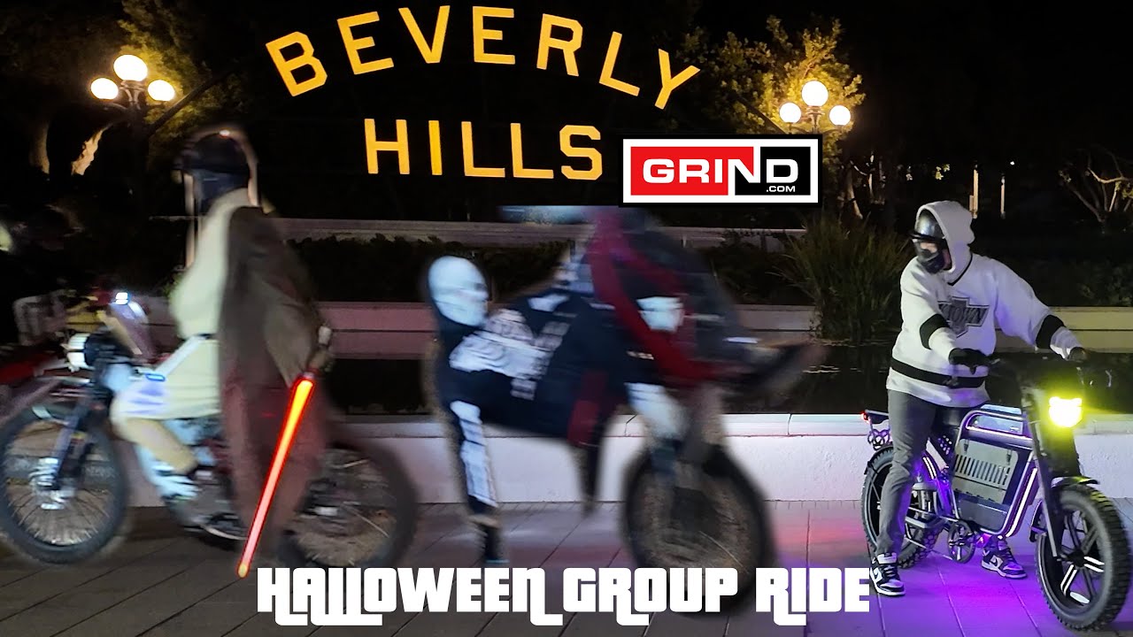 FULL VIDEO On Grind with the DJI Pocket 3 eCrewLA Halloween WESTSIDE Group Ride on 10-27-23