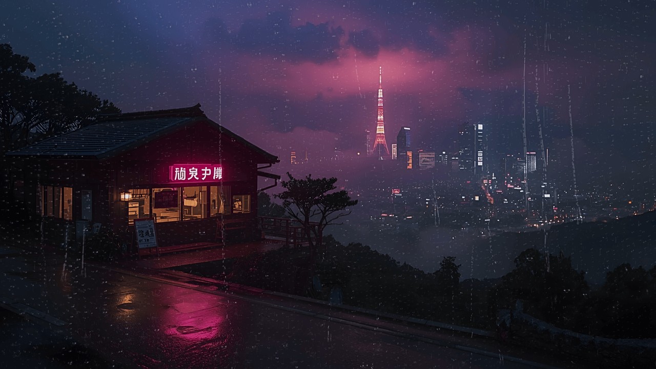 Rainy Tokyo Night — Chill Lofi Beats for Study