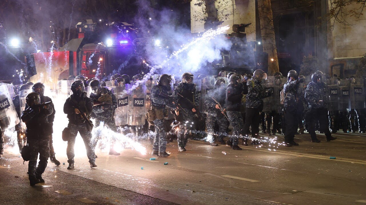 Georgia protesters clash with police in capital of Tbilisi