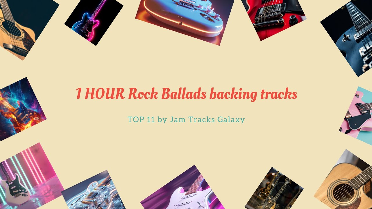 1 HOUR Rock Ballads backing tracks (TOP 11 by Jam Tracks Galaxy)