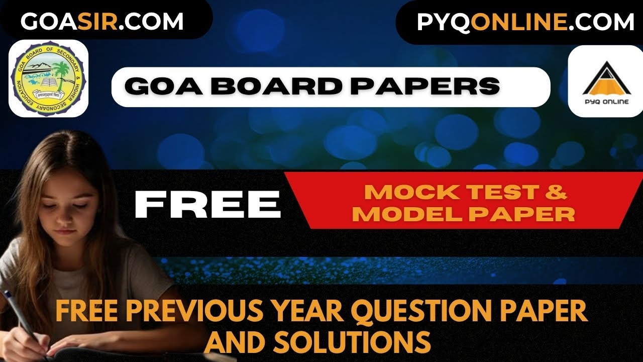 Goa Board Class 10th & 12th Previous Year Question Paper Free download l goastudy.com