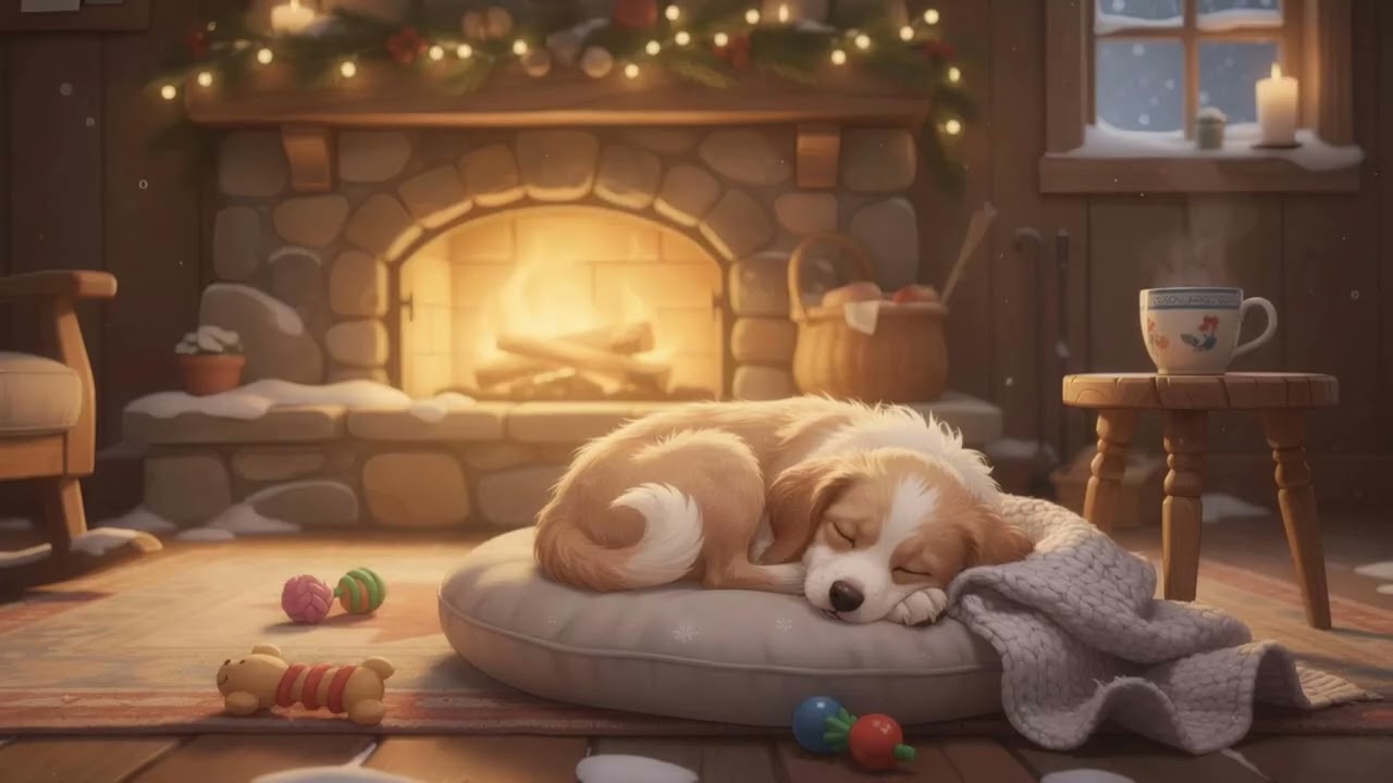 Relaxing Sleep Music with a Peacefully Sleeping Dog 🌙