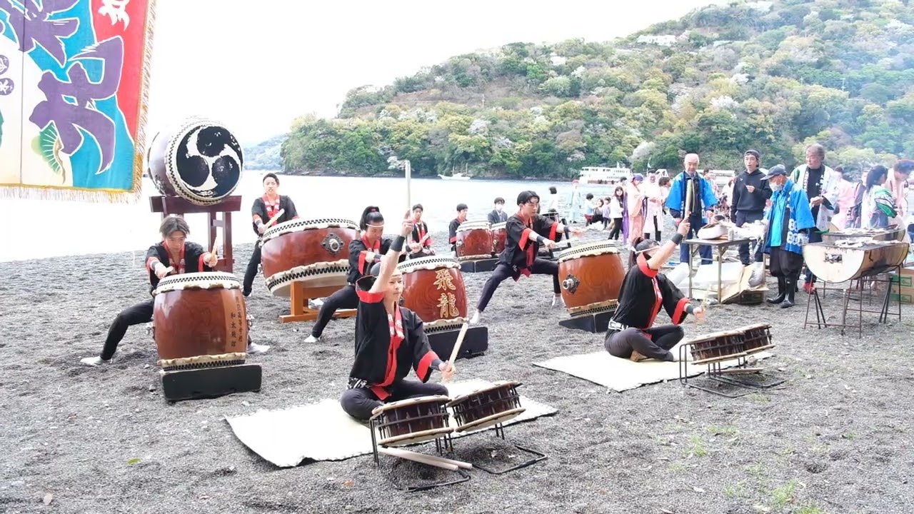 大瀬まつり2024　飛龍高校和太鼓部の演奏