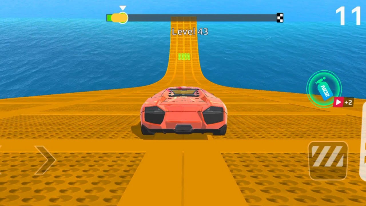 Red Colour Ramp Car Racing Flyover Game | Stunt Racing Video | android 3D Gameplay - New Gameplay 