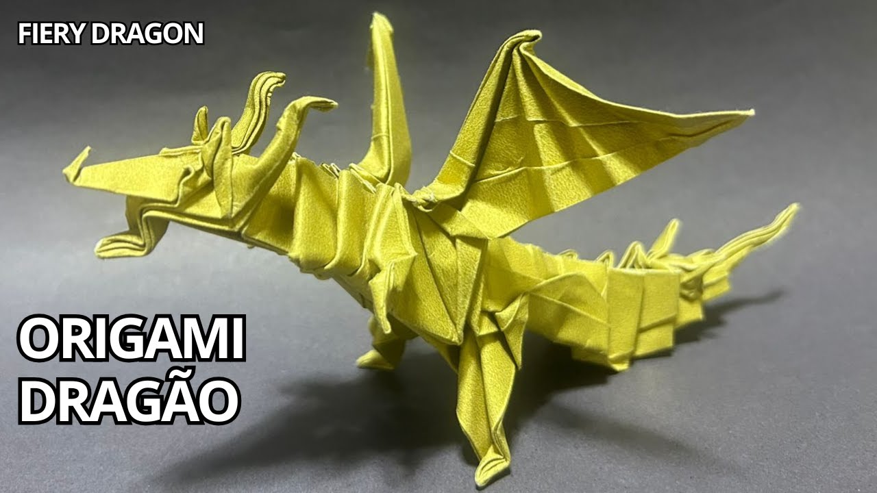 Origami Fiery Dragon 🐉 Dragão de Papel | Tutorial do Início ao Fim