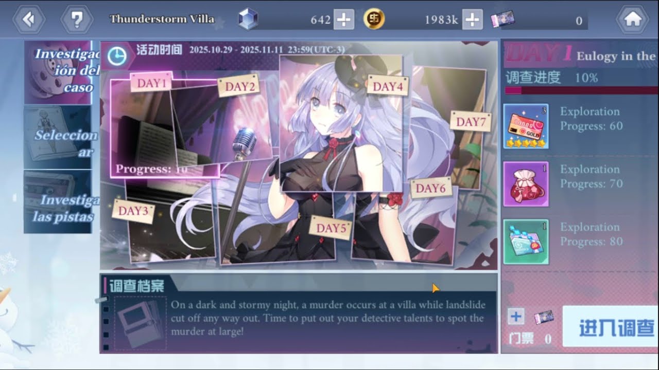 Date A Live Spirit Echo / (Historia del Evento Thunderston Villa) Dia 1