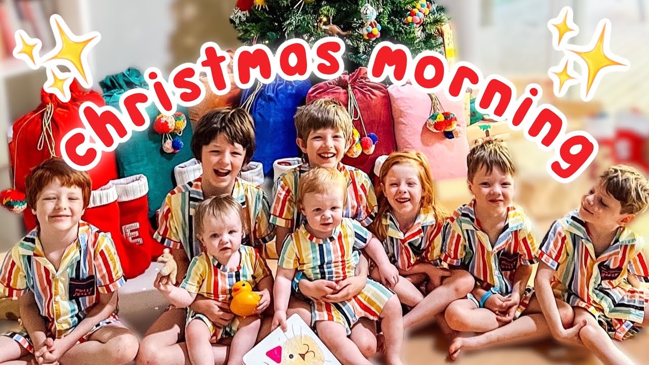 CHRISTMAS MORNING 2021 | Mum of 8 w/ Twins + Triplets