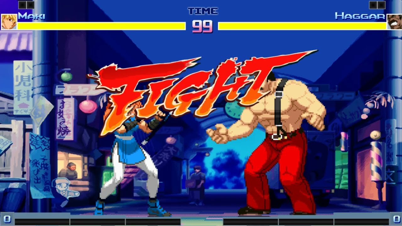 Maki vs Haggar FINAL FIGHT MUGEN