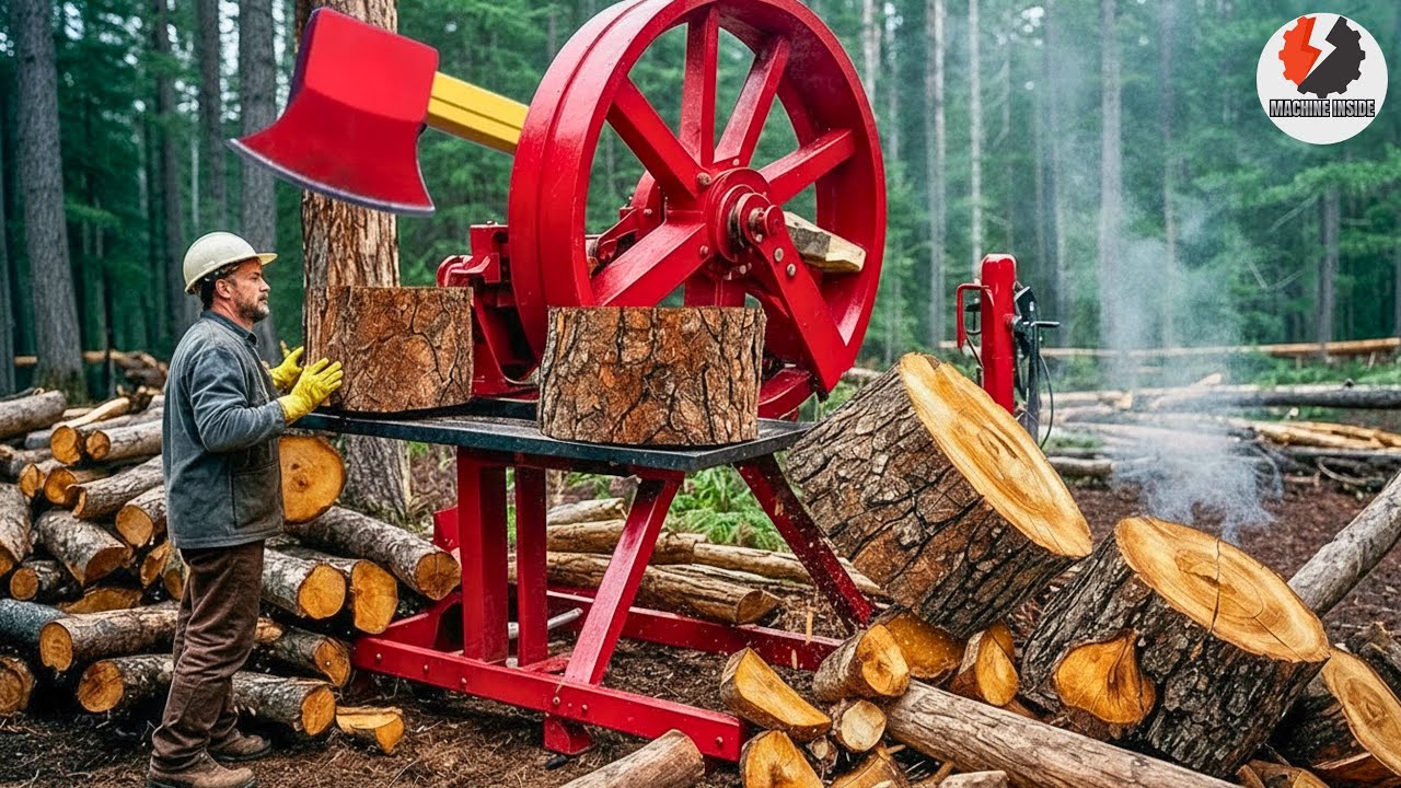 25 Insane Firewood Processors in Action | Dangerous Homemade Wood Cutting Machines#20