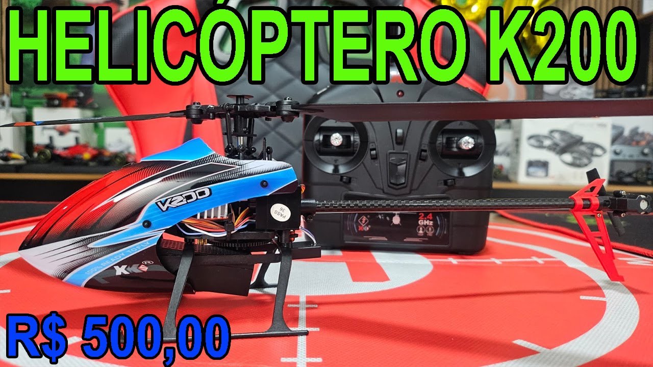 Helicoptero k200 para iniciantes? como ligar todas as funções do controle como calibrar giroscópio