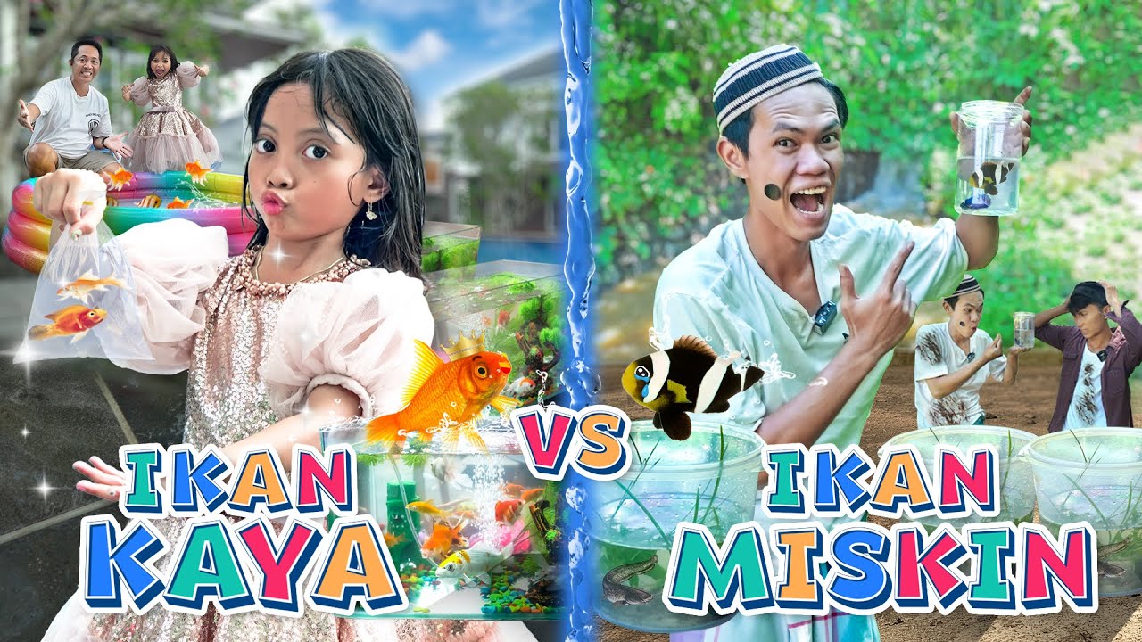 LEIKA KAYA VS TOMPEL MISKIN BORONG IKAN WARNA WARNI 😍 DRAMA PARODI LEIKA VS TOMPEL PELIHARA HEWAN