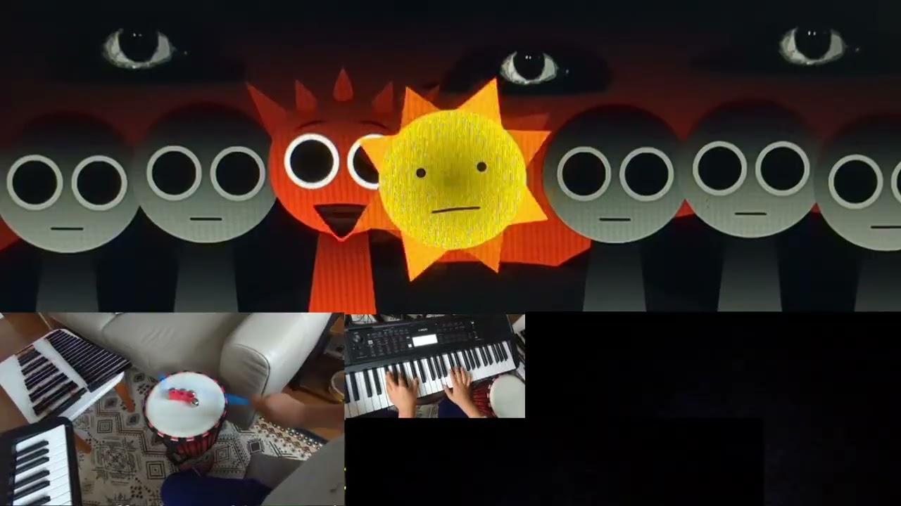 Making sprunki durple treatment in real life part 2 #piano#incredibox#instrumental#durple#sprunki