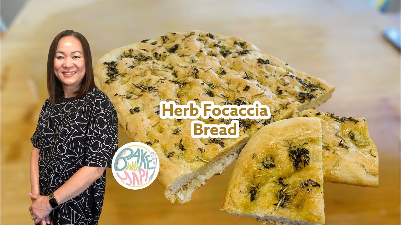 HERB FOCACCIA BREAD - BREAD MACHINE RECIPE @BAKEWITHYAPI