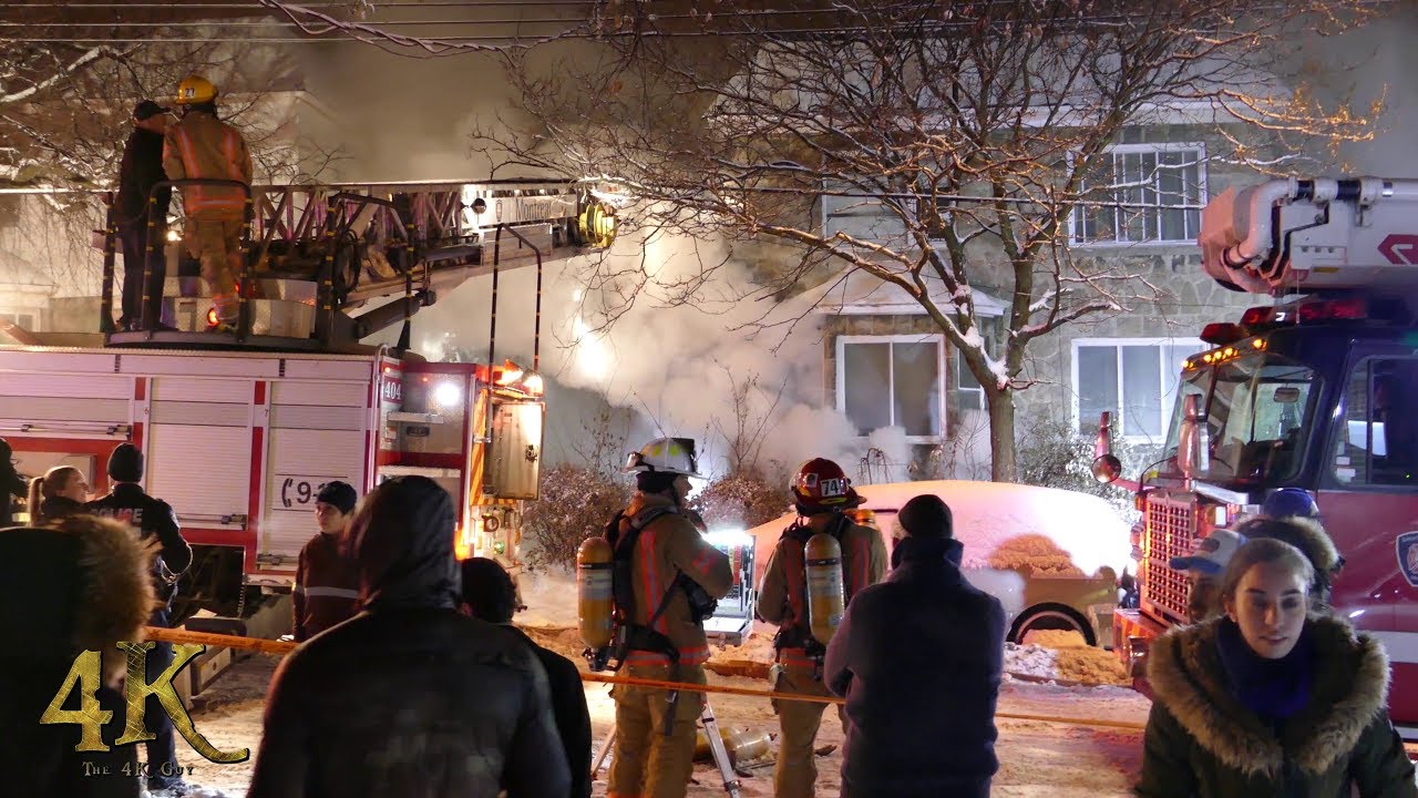 Cote-des-Neiges: Incendie résidentiel 2 alarmes / Two alarm house fire 12-23-2017