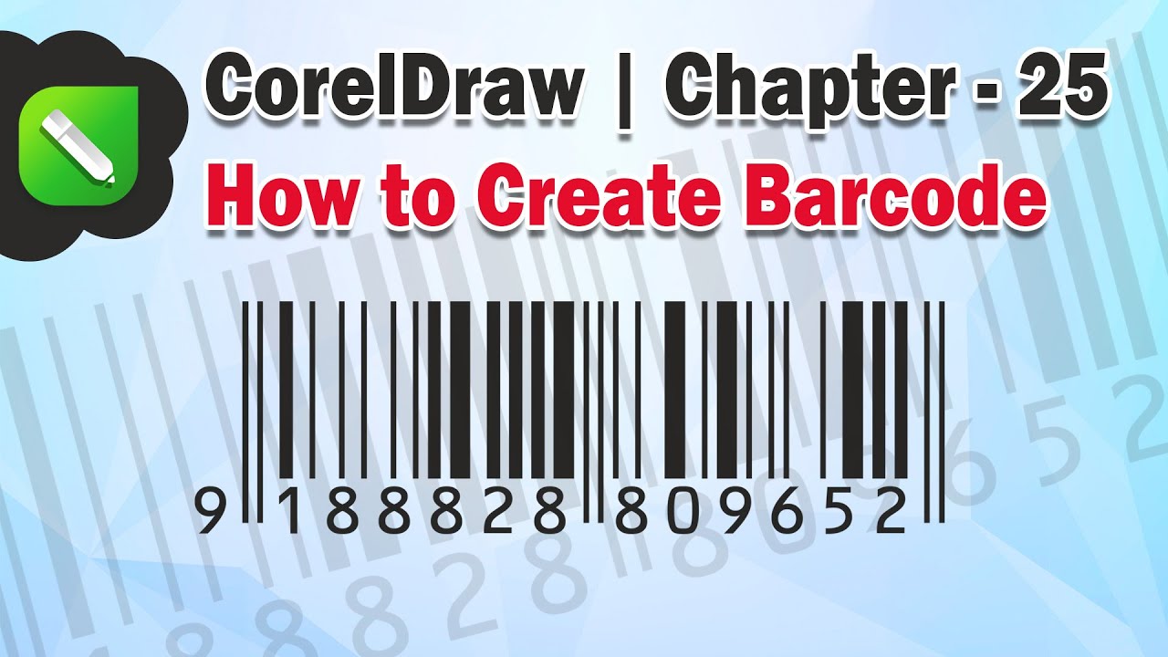 How to Create Barcode in CorelDraw | Ch - 25