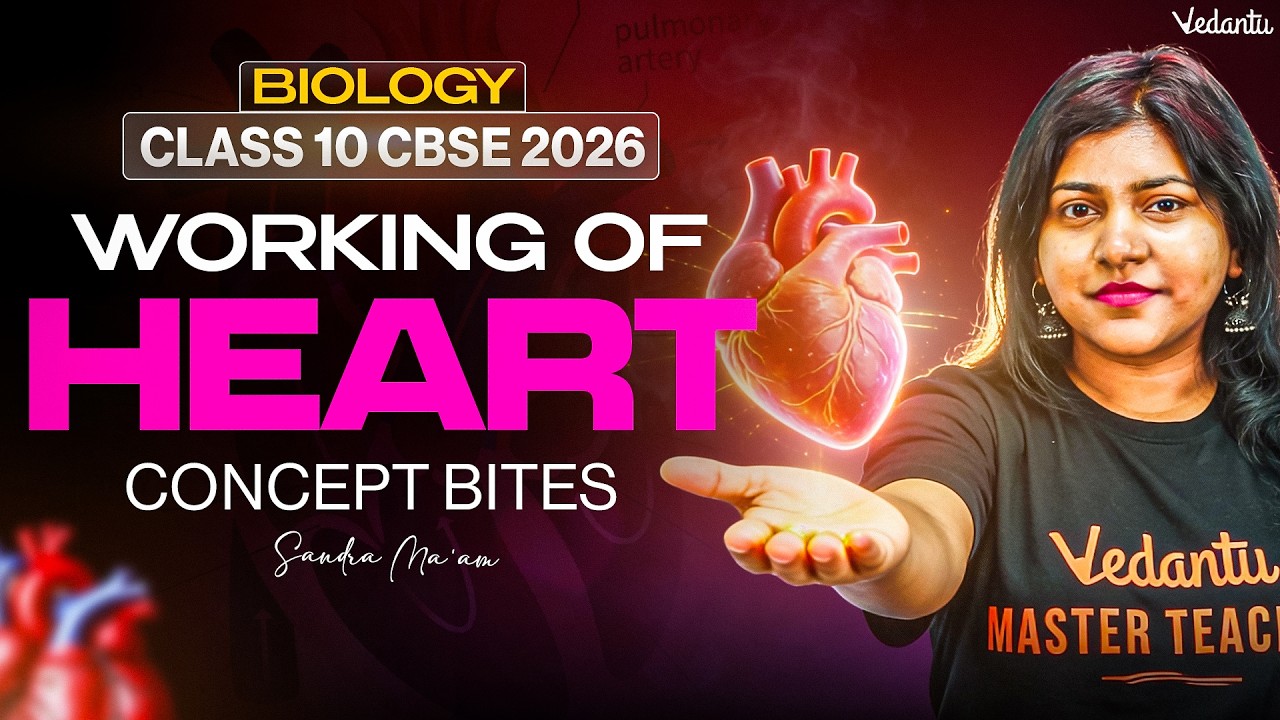 Working of Heart | Concept Bites | Class 10 Biology | CBSE 2026 | Sandra Ma'am