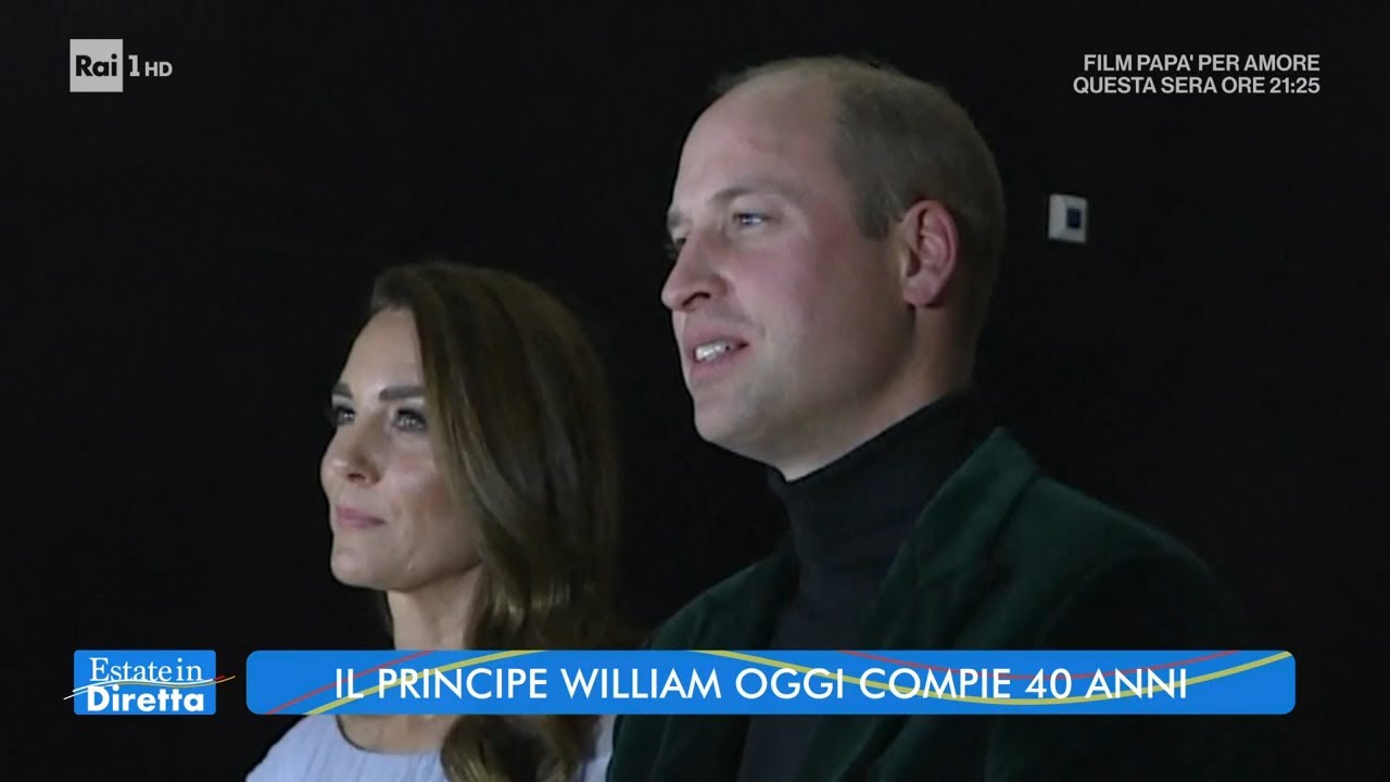 Il principe William compie 40 anni - Estate in diretta - 21/06/2022