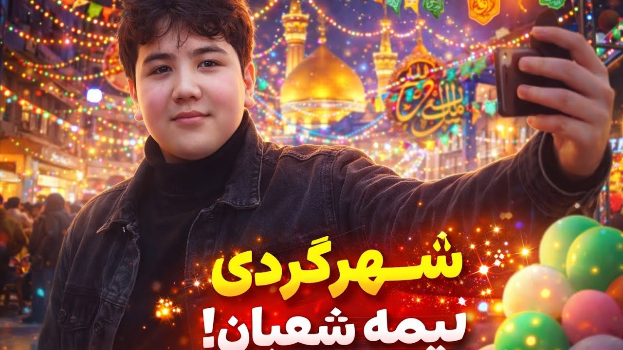 شهرگردی شب نیمه شعبان 🎉✨ | شهر غرق نور و جشن