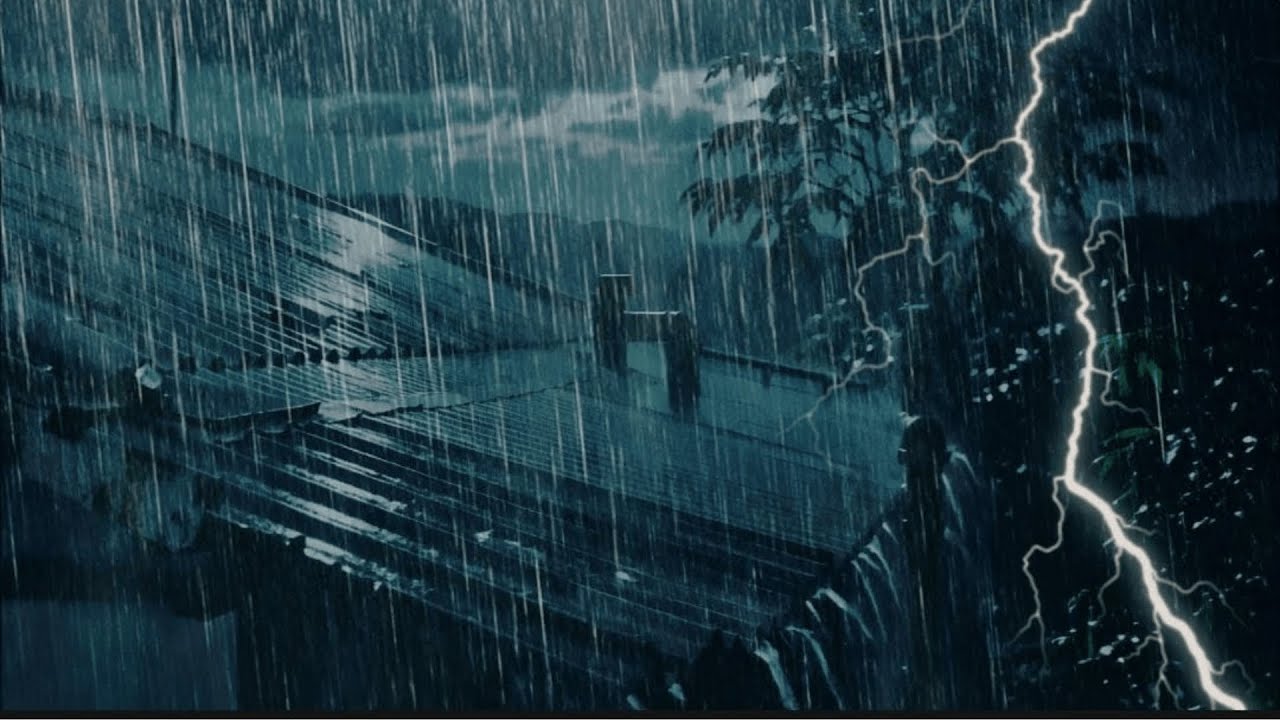 Goodbye Insomnia With Heavy Rain Sound | Rain And Thunder Sounds For Deep Sleep, Relax, asmr