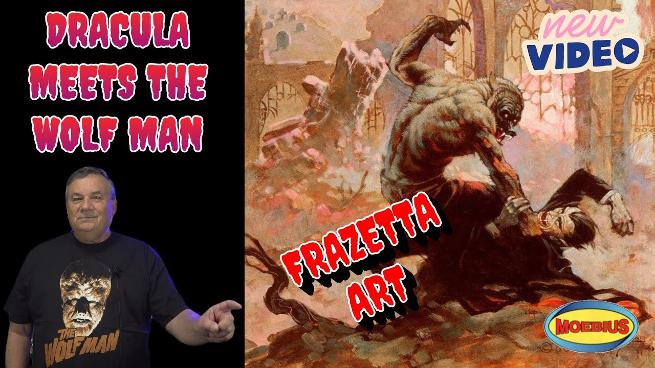 Обзор нового набора для моделирования Frank Frazetta Dracula Meets the Wolf Man