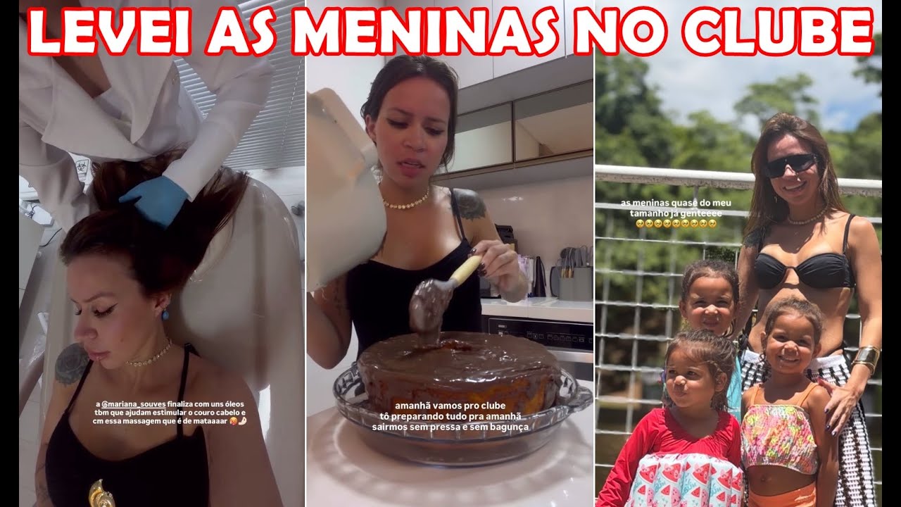 Amanda Silva: sigo com o meu tratamento capilar + Levei as meninas no clube