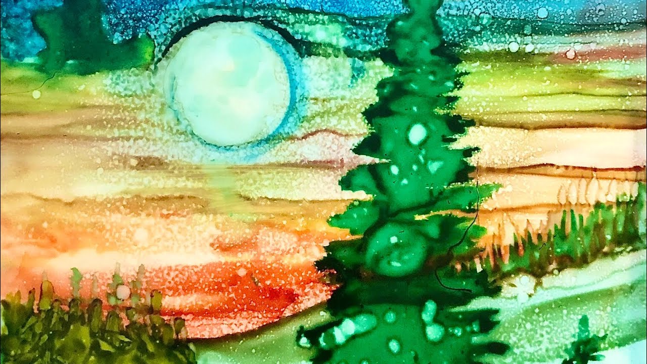 #alcoholinklandscape #alcoholinkart#alcoholink #alcoholinkartwork #alcoholinkartcommunity