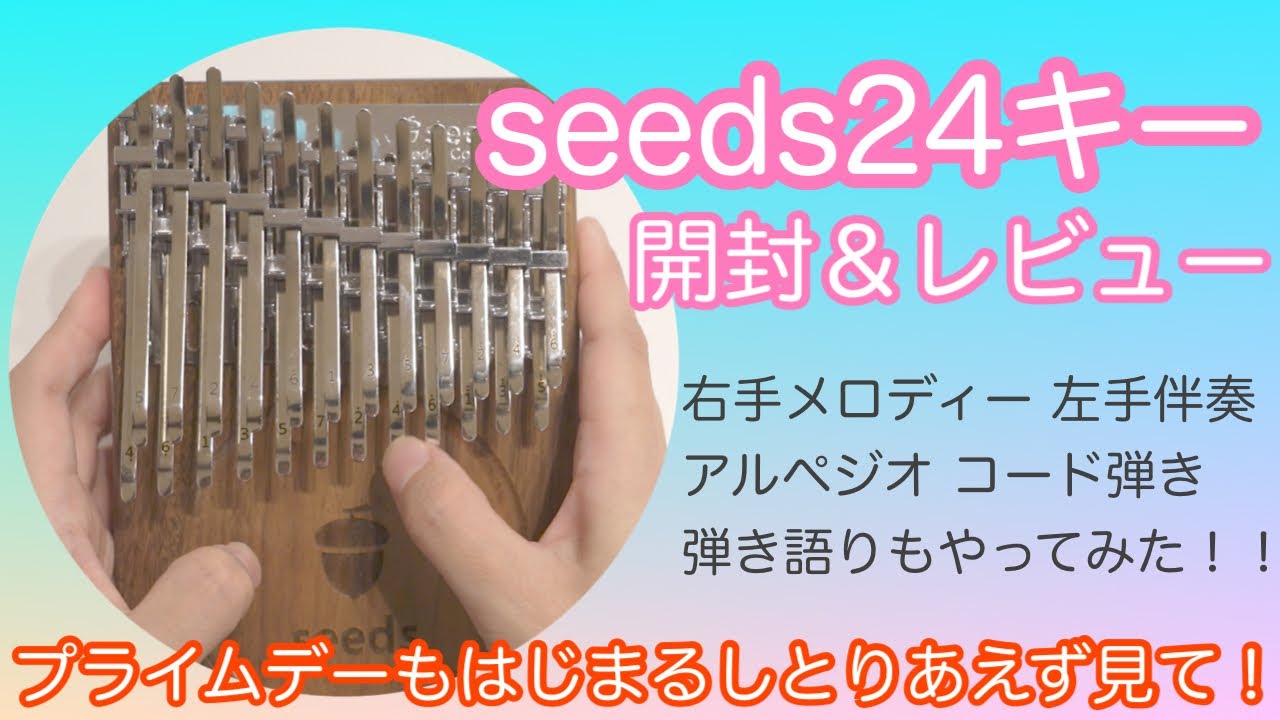 seeds24キー開封＆レビュー！！キーの配置はどうなってるの？！音色は？！カリンバ弾き語りもしてみた【kalimba  Unboxing＆Review】seeds24keys