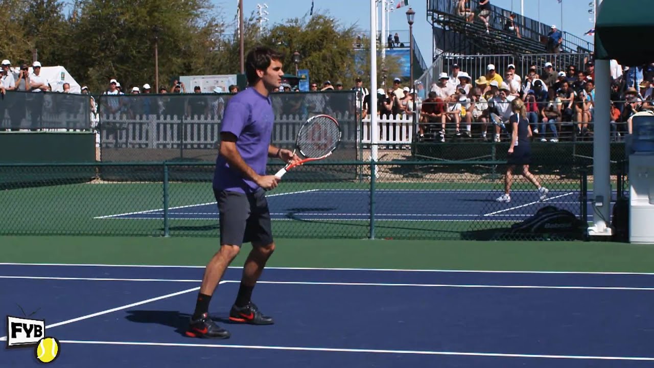 Roger Federer Volleys in Slow Motion HD -- Indian Wells Pt. 05