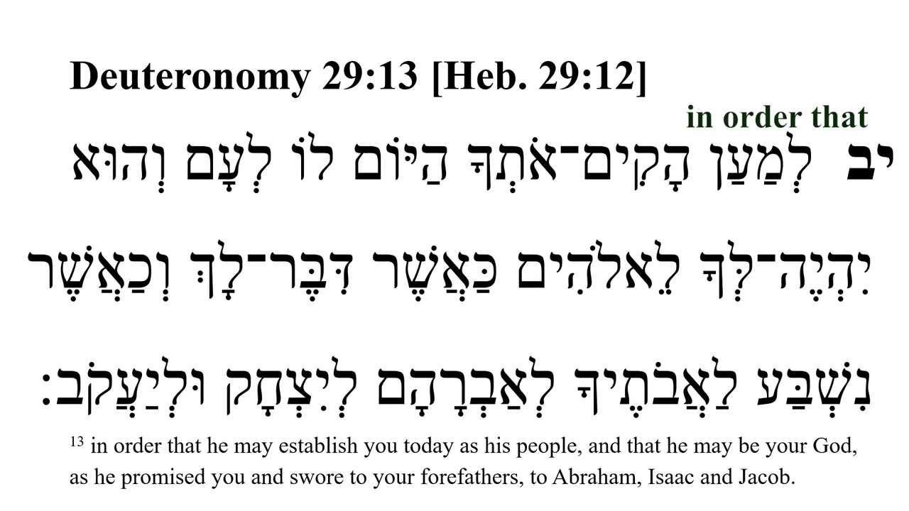 Deuteronomy 29 -- Hebrew Bible Speaker with English Captions