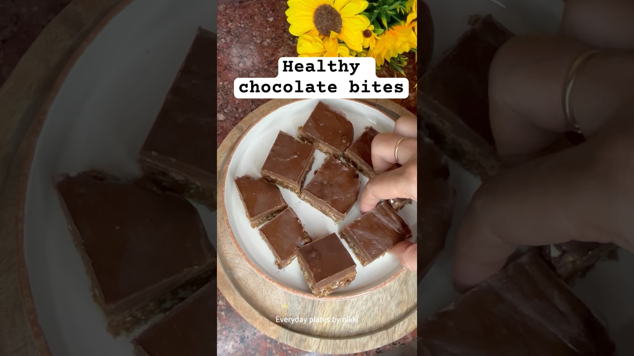 Healthy dates chocolate bites | dates bar recipe 