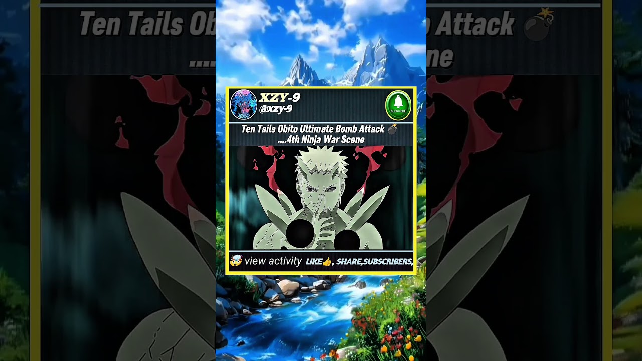 Ten Tails Obito Ultimate Bomb Attack 💣 | 4th Ninja War