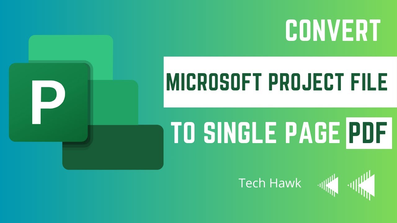 Как преобразовать файл Microsoft Project в одностраничный PDF | Простой способ конвертировать фай...