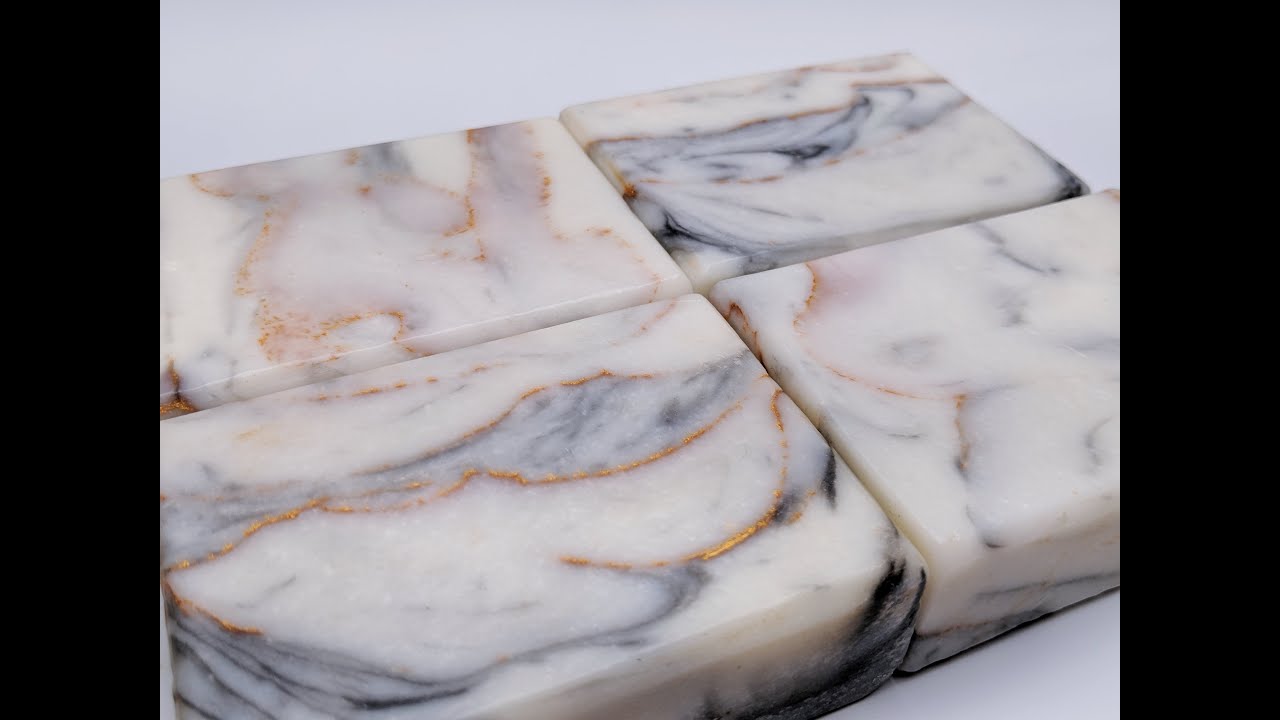 Making of Calcatta Gold Marble Soap for Soap Challenge July 2020