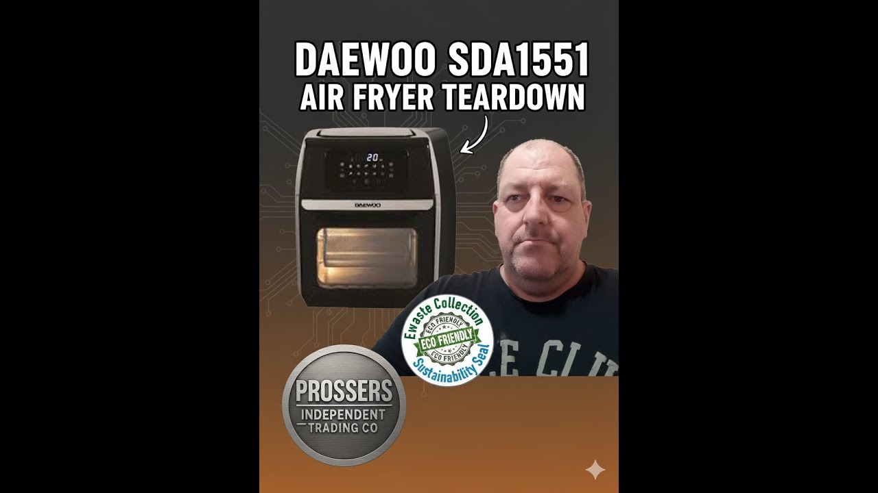 Timelapse of Daewoo SDA1551 Air Fryer Teardown